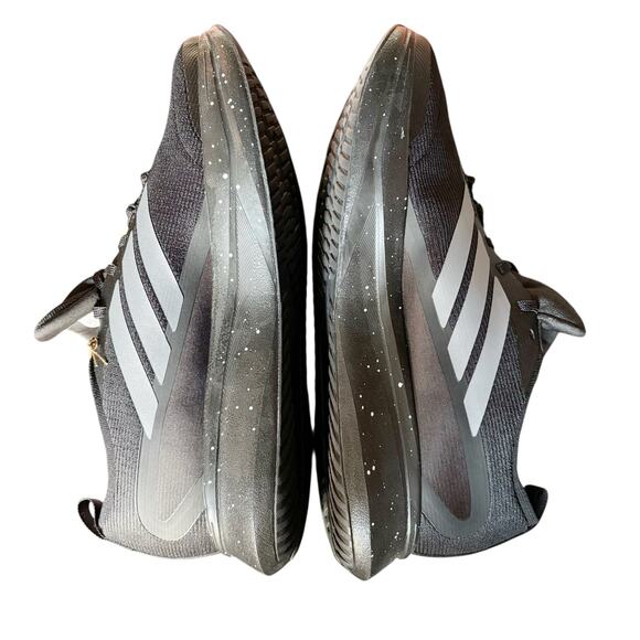 Adidas Jogit Men’s Size 11.5 Running Sneakers JR0863 Black Iron Metallic Shoes - Picture 4 of 7